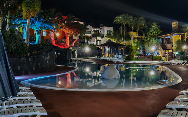 La piscine, à 22h, l'heure à laquelle je suis arrivé