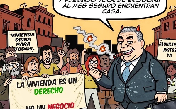 « Ils veulent tous habiter en centre-ville. Pourtant à deux heures de leur lieu de travail et en dépensant 700 € par mois d'essence, ils sont sûrs de trouver un logement ! » Slogan : le logement est un droit, pas un commerce !
