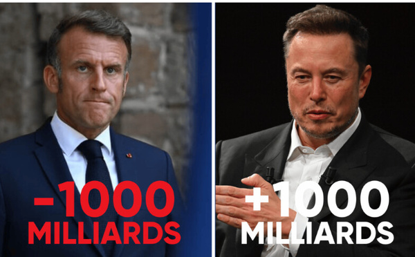 Musk, le visionnaire sous le feu pour 1000 milliards qu’il pourrait mériter ; Macron, le dilapidateur immunisé de 1000 milliards