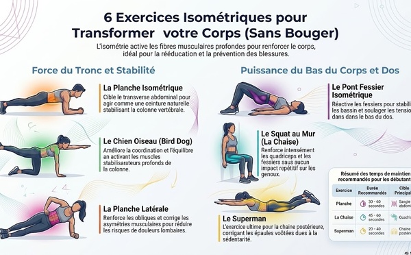 Six exercices isométriques pour transformer votre corps ... sans bouger !