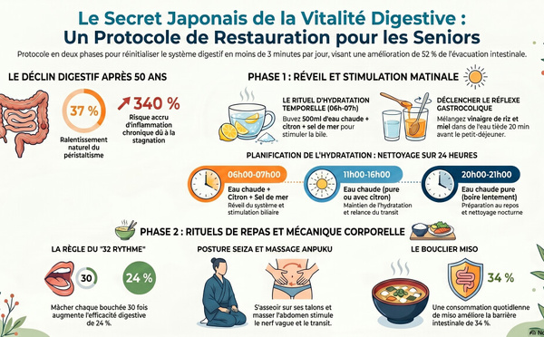 Retrouver sa Vitalité Digestive : Les Secrets Japonais pour un Transit Optimisé après 50 Ans