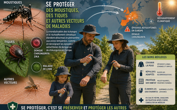 Protection antivectorielle* : les dernières recommandations pour enfin se protéger des moustiques et des tiques 
