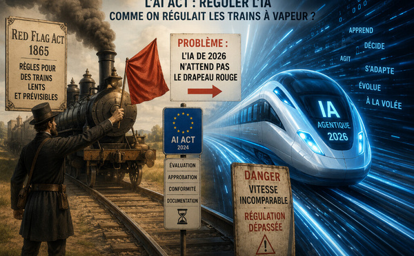 L’Europe veut réguler l’IA comme on régulait les trains à vapeur ... en 1865, avec le Red Flag Act.