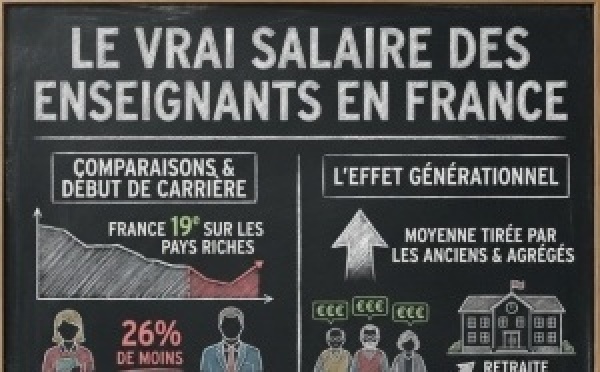 Les enseignants gagnent 3 090 € net par mois ? On a vérifié et c'est un mensonge. 
