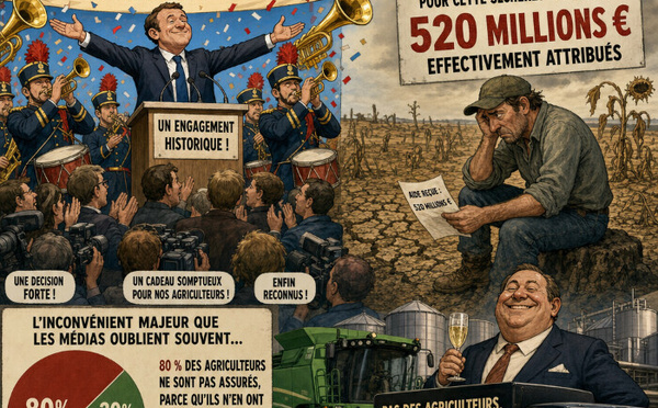 Le plan de 1 milliard pour les agriculteurs, annoncé à grand renfort de tambours et trompettes, c'est encore une fois du pipeau.